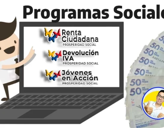 Imagen de pc con los programas que se modificaran y dinero en pesos colombianos.
