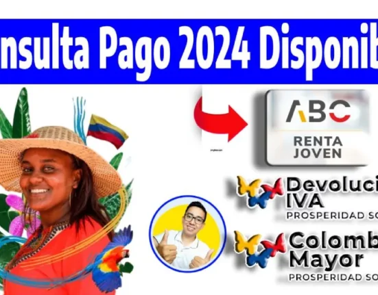 Imagen con los logos de renta joven, devolución de iva, colombia mayor y Wintor ABC imagen sin fondo de la mujer de la portada de prosperidad social.