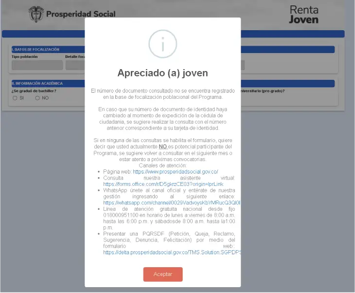 Imagen de consulta en el formulario de registro 