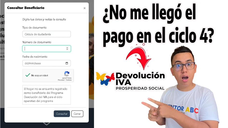 Imagen de consulta ¿No me llegó el pago en el ciclo 4? Devolución del IVA