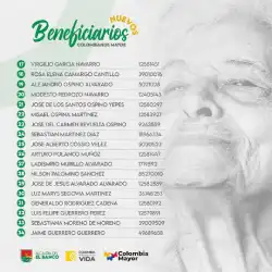 Listado de nuevos adultos del programa